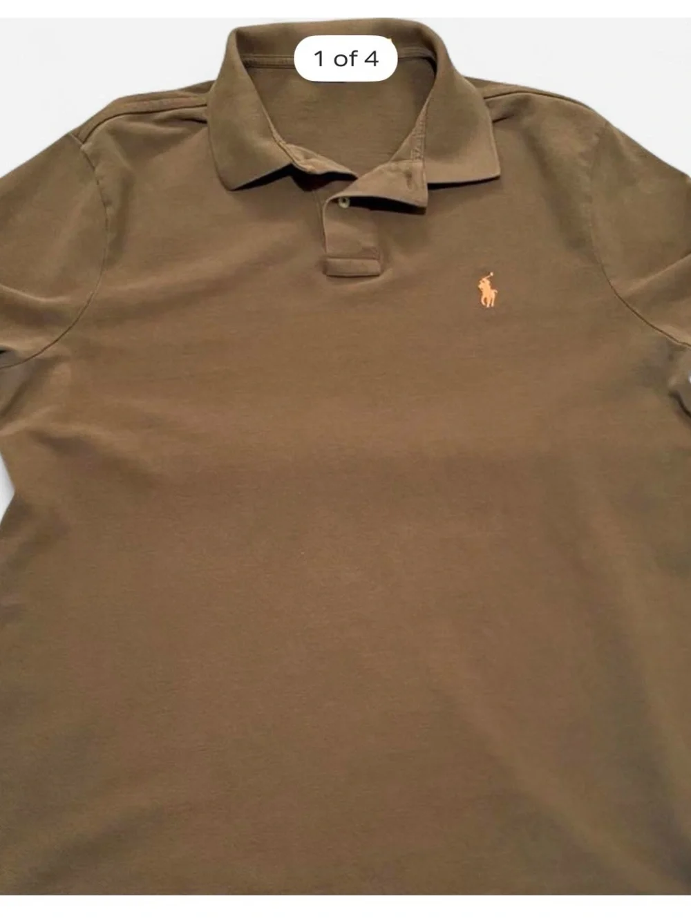 Polo by Ralph Lauren Olive Brown Polo with Orange Pony